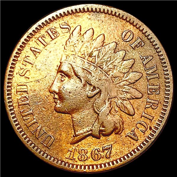 1867 Indian Head Cent NEARLY UNCIRCULATED