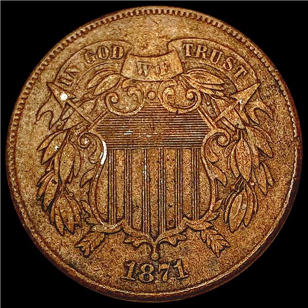 1871 Two Cent Piece LIGHTLY CIRCULATED