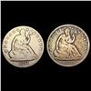 Image 1 : [2] 1857&1859-O Seated Liberty Half Dollar NICELY CIRCULATED