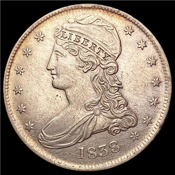 1838 Capped Bust Half Dollar NEARLY UNCIRCULATED