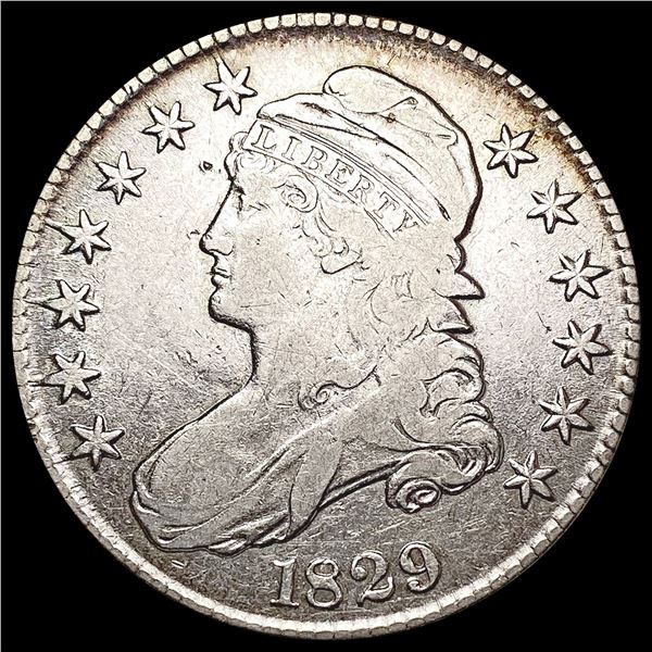 1829 Capped Bust Half Dollar LIGHTLY CIRCULATED