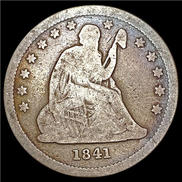 1841 Seated Liberty Quarter NICELY CIRCULATED
