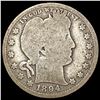 Image 1 : 1894 O Barber Quarter NICELY CIRCULATED