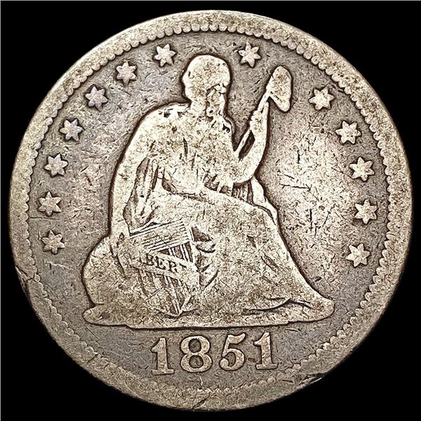 1851 Seated Liberty Quarter NICELY CIRCULATED