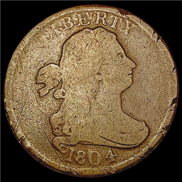 1804 Pl 4 St Draped Bust Cent NICELY CIRCULATED