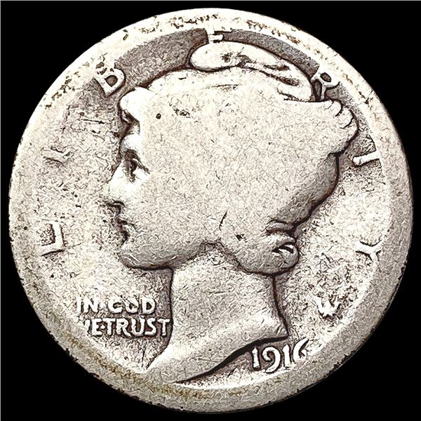 1916-D Mercury Dime NICELY CIRCULATED