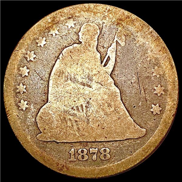 1878-CC Seated Liberty Quarter NICELY CIRCULATED
