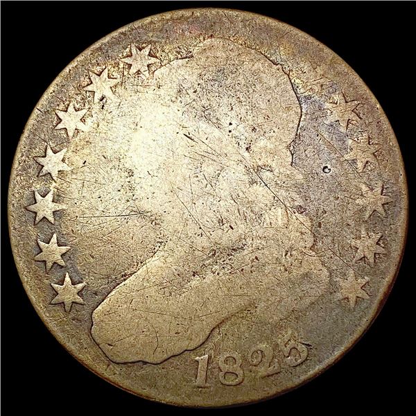 1825 O-117 Capped Bust Half Dollar NICELY CIRCULATED