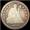 Image 1 : 1881 Seated Liberty Quarter NICELY CIRCULATED