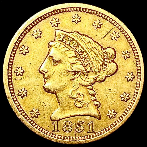 1851 $2.50 Gold Quarter Eagle NEARLY UNCIRCULATED
