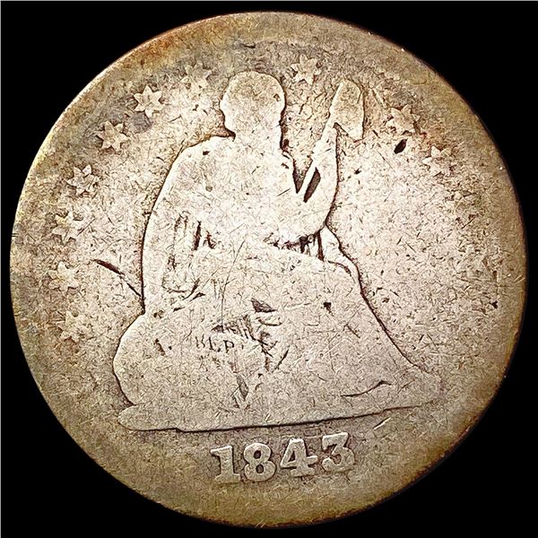 1843 Seated Liberty Quarter NICELY CIRCULATED