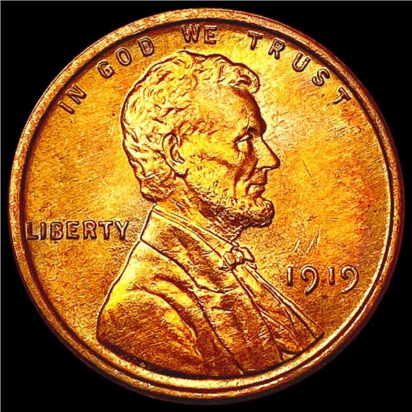 1919 RED Wheat Cent GEM BU