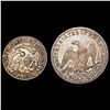 Image 2 : [2] 1836&1839 Capped Bust Dime and Seated Quarter LIGHTLY CIRCULATED