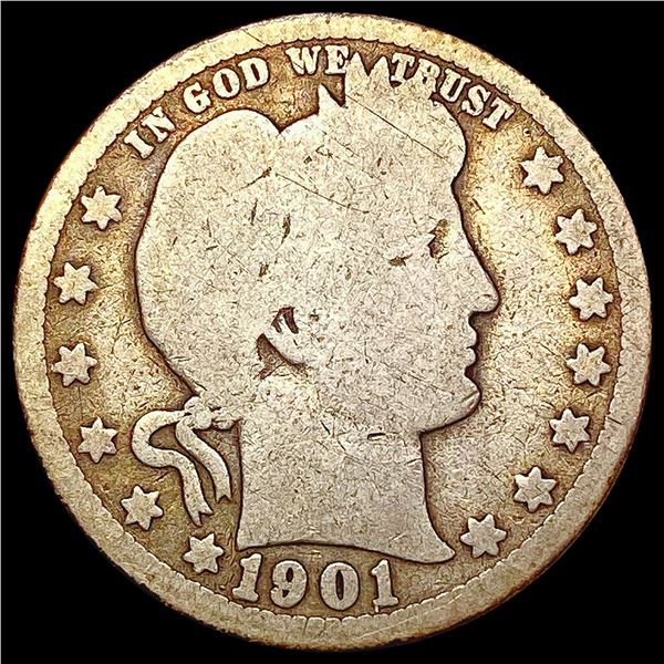 1901-O Barber Quarter NICELY CIRCULATED