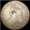 Image 1 : 1824 O-106 JS Counterstamp Capped Bust Half Dollar NICELY CIRCULATED