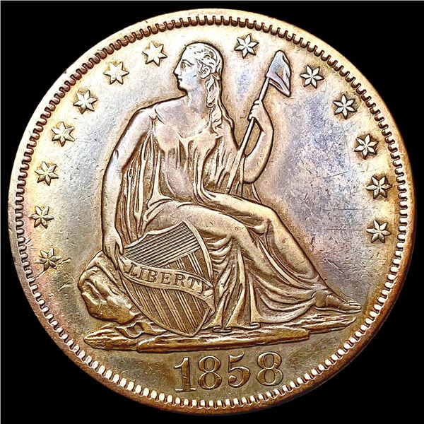 1858-S Seated Liberty Half Dollar CLOSELY UNCIRCULATED