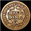 Image 2 : 1854-O Arrows Seated Liberty Half Dime NICELY CIRCULATED