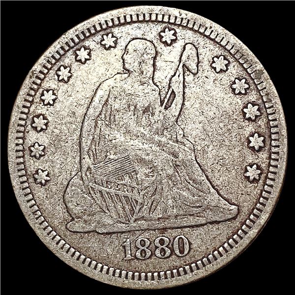 1880 Seated Liberty Quarter LIGHTLY CIRCULATED