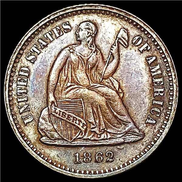 1862 Seated Liberty Half Dime UNCIRCULATED