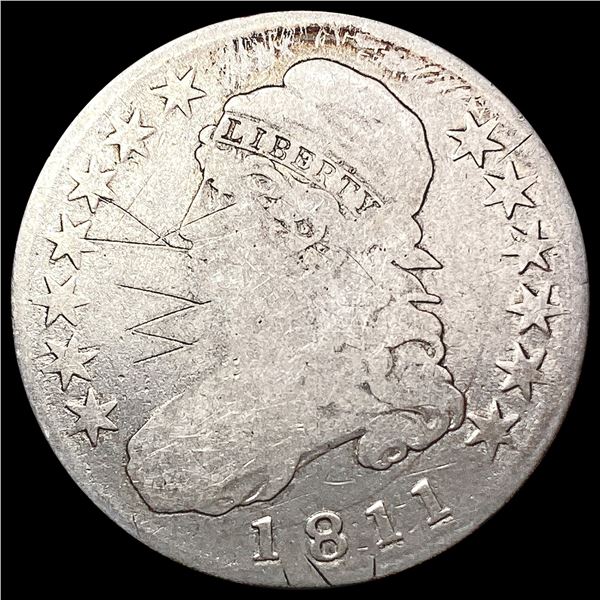 1811 Lg 8 Capped Bust Half Dollar NICELY CIRCULATED