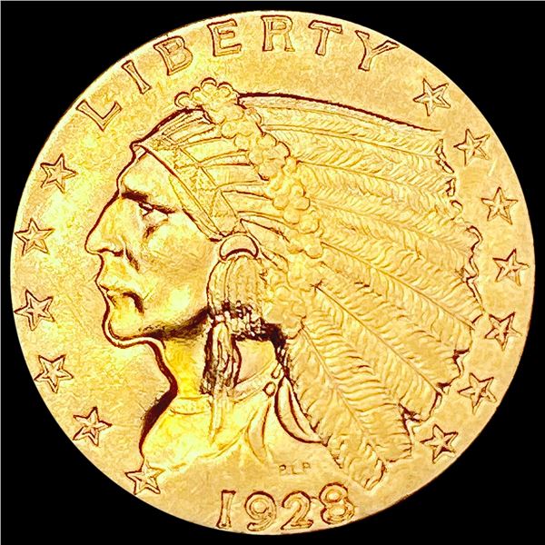 1928 $2.50 Gold Quarter Eagle CHOICE AU