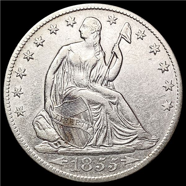 1855-O Arrows Seated Liberty Half Dollar CLOSELY UNCIRCULATED