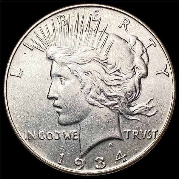 1934 Silver Peace Dollar CLOSELY UNCIRCULATED