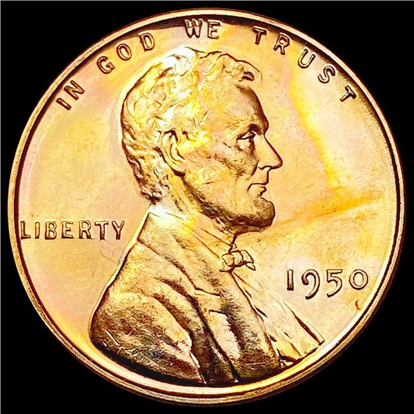 1950 Red Wheat Cent CHOICE PROOF