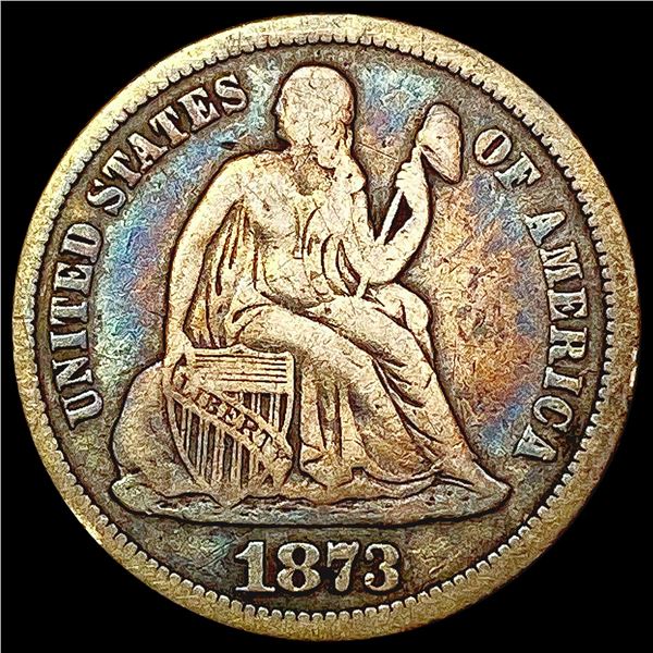 1873 Seated Liberty Dime NICELY CIRCULATED