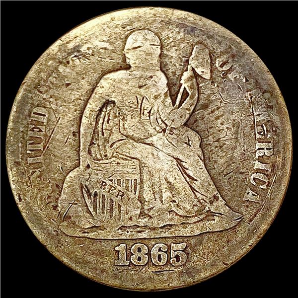 1865 S Seated Liberty Dime NICELY CIRCULATED