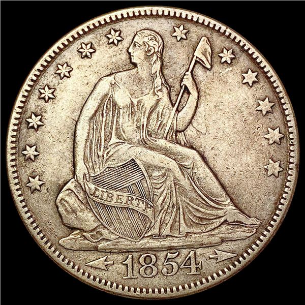 1854 Seated Liberty Half Dollar CLOSELY UNCIRCULATED