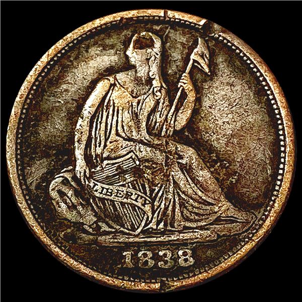 1838 O Seated Liberty Half Dime NICELY CIRCULATED