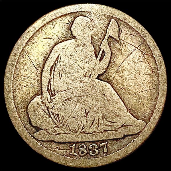 1837 Seated Liberty Half Dime NICELY CIRCULATED