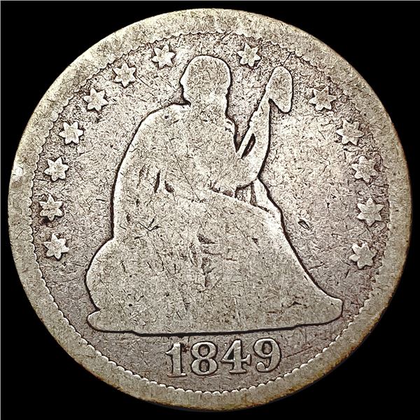 1849 Seated Liberty Quarter NICELY CIRCULATED