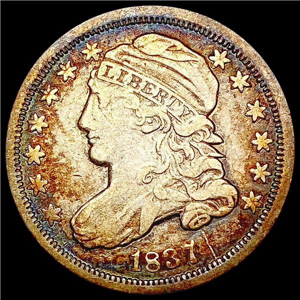 1837 Capped Bust Dime NEARLY UNCIRCULATED