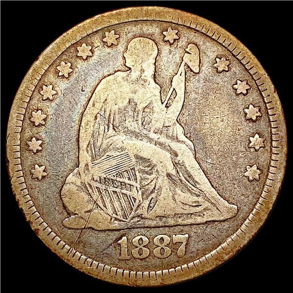 1887 Seated Liberty Quarter NICELY CIRCULATED