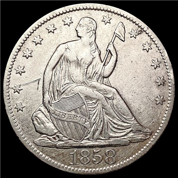 1858-O Seated Liberty Half Dollar CLOSELY UNCIRCULATED