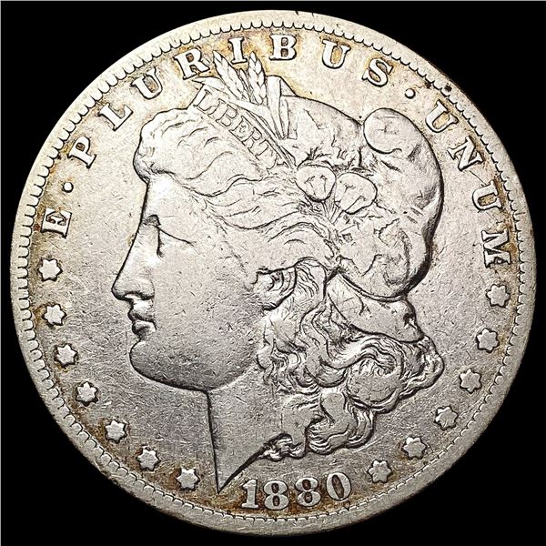 1880-CC 8/7 High 7 Morgan Silver Dollar LIGHTLY CIRCULATED