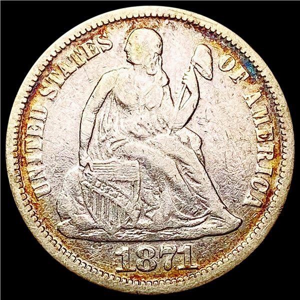 1871 Seated Liberty Dime CLOSELY UNCIRCULATED