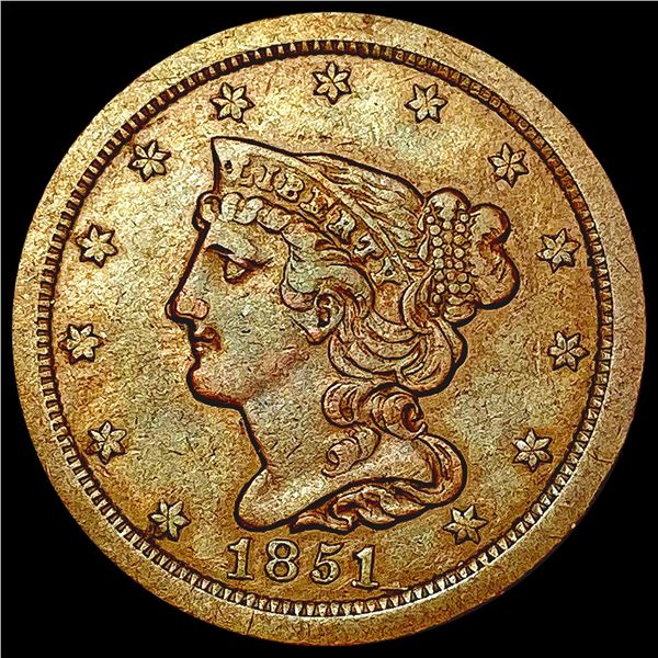 1851 Braided Hair Half Cent CLOSELY UNCIRCULATED