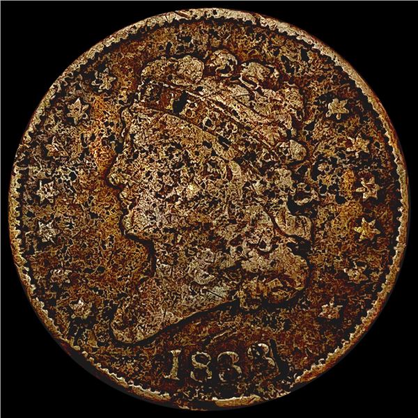 1833 Classic Head Half Cent NICELY CIRCULATED