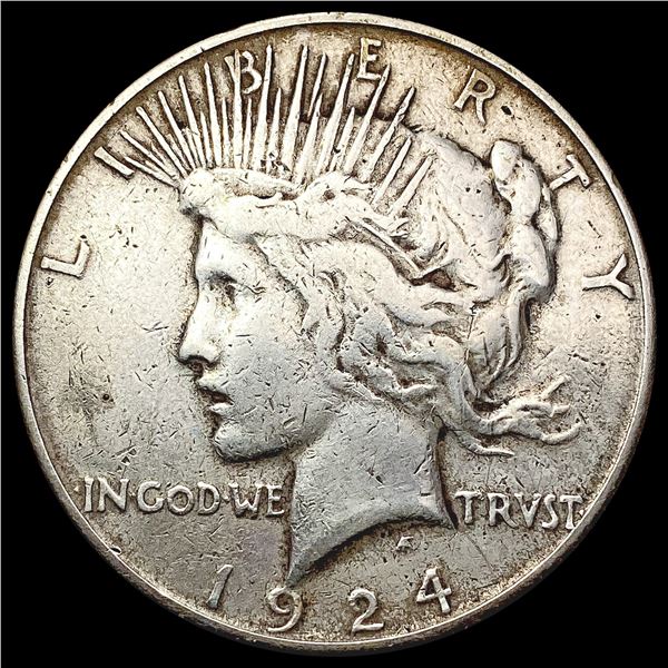 1924-S Silver Peace Dollar NEARLY UNCIRCULATED