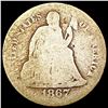 Image 1 : 1867-S Seated Liberty Dime NICELY CIRCULATED