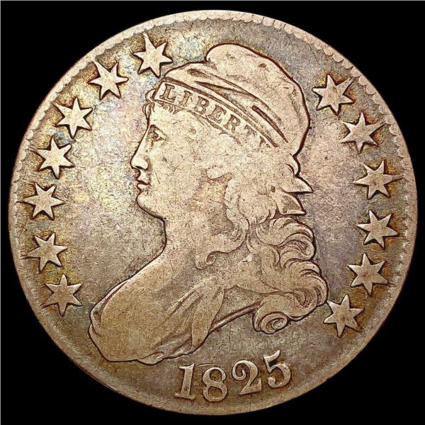 1825 Capped Bust Half Dollar NICELY CIRCULATED