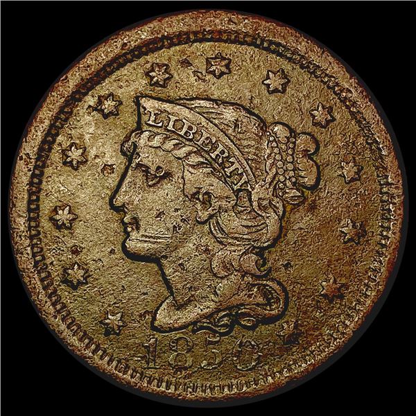 1850 Braided Hair Large Cent NEARLY UNCIRCULATED