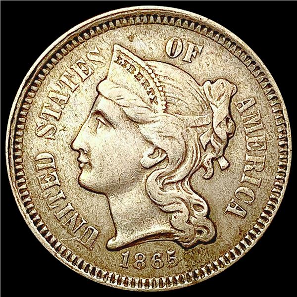1865 Nickel Three Cent LIGHTLY CIRCULATED