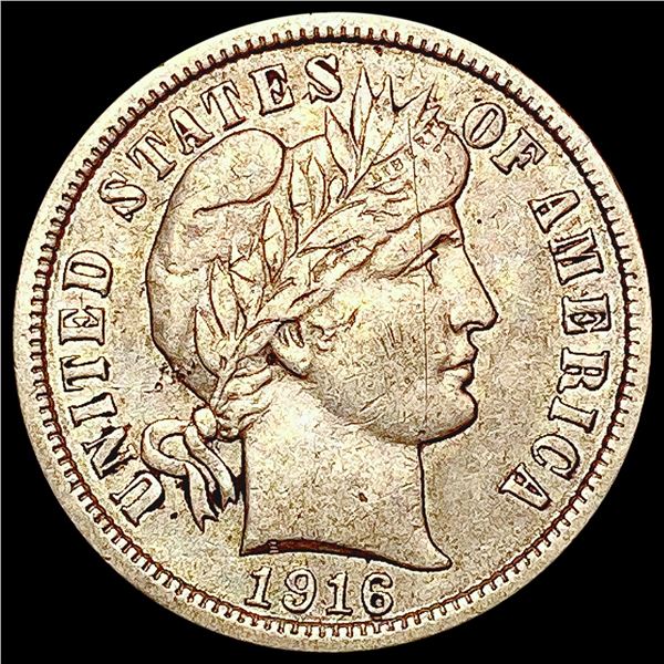 1916 Barber Dime CLOSELY UNCIRCULATED