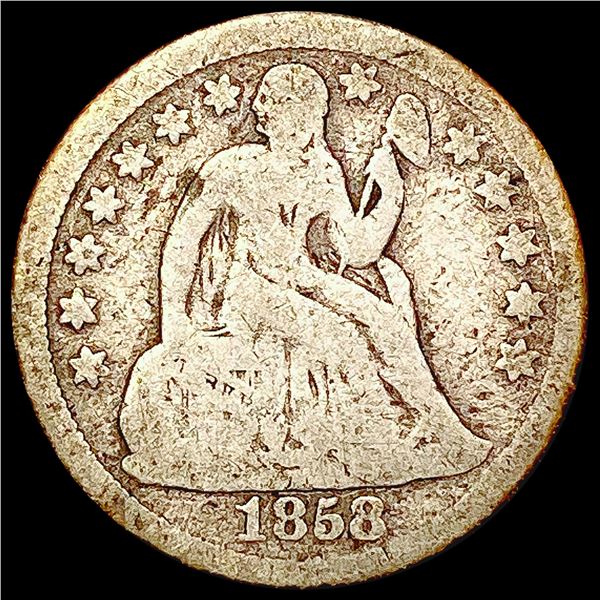 1858-O Seated Liberty Dime NICELY CIRCULATED