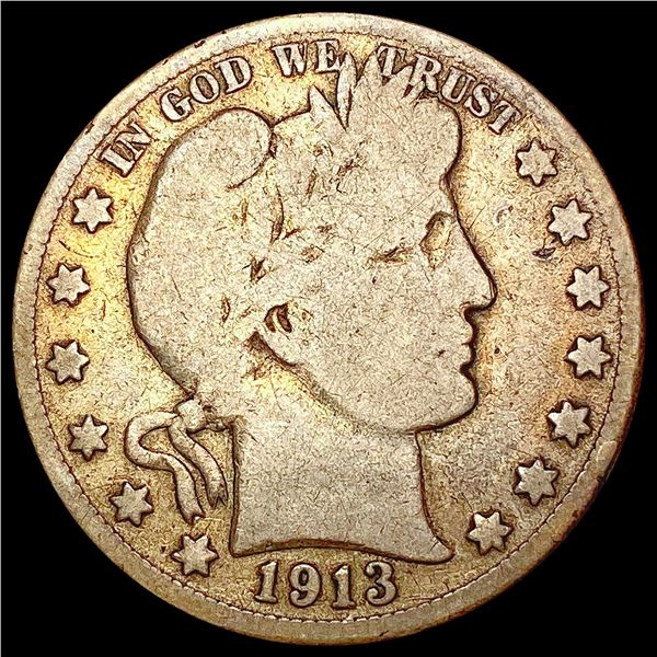 1913 Barber Half Dollar NICELY CIRCULATED