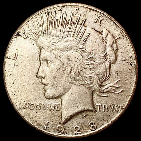 1928 Silver Peace Dollar CLOSELY UNCIRCULATED